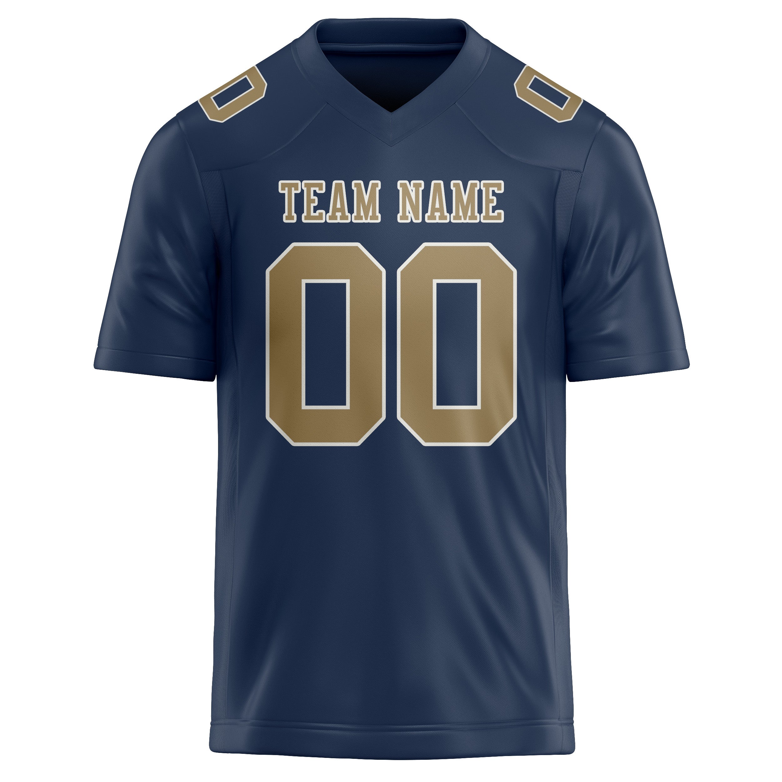 Maßgeschneidertes Professionelles Marineblau Hellkhaki Rugbytrikot