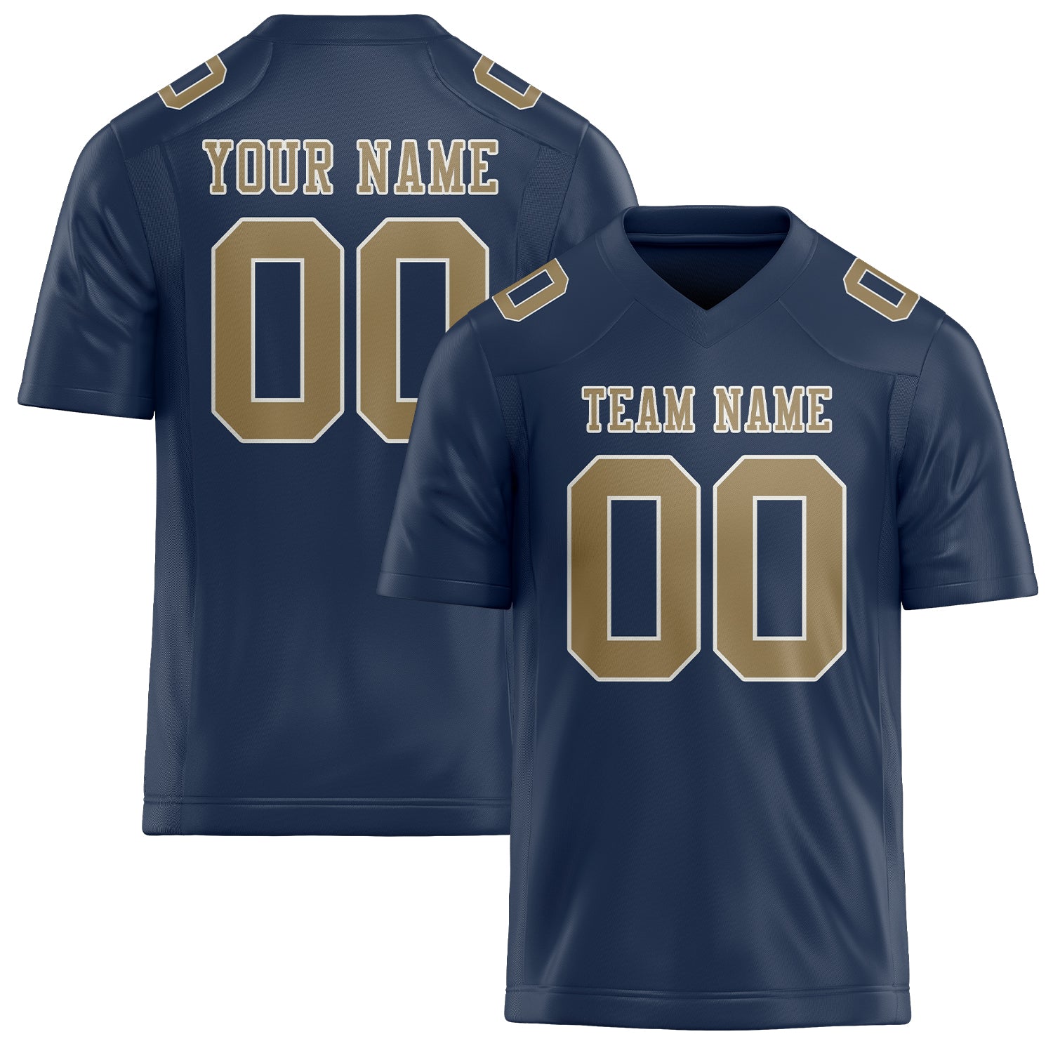 Maßgeschneidertes Professionelles Marineblau Hellkhaki Rugbytrikot