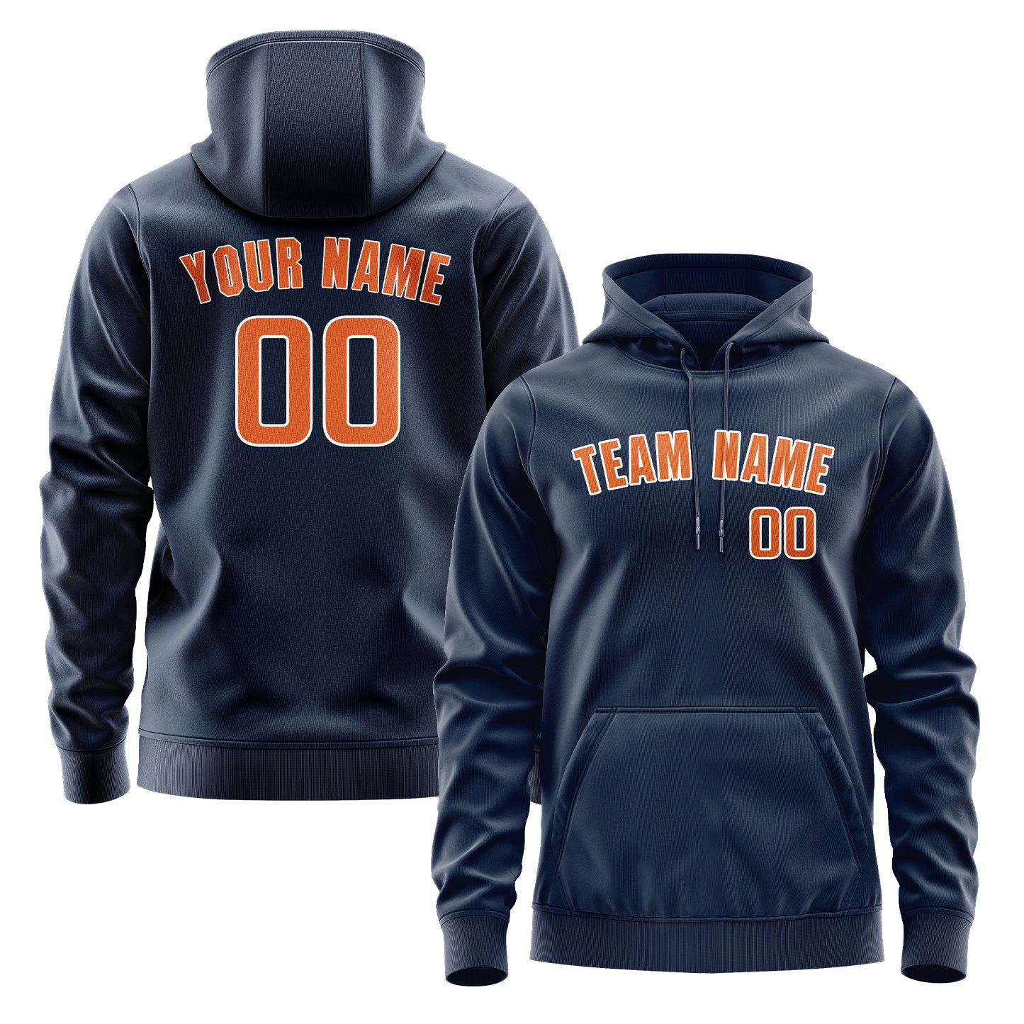 Krejčí -vyrobená námořnictva Blau Orange Hocodie
