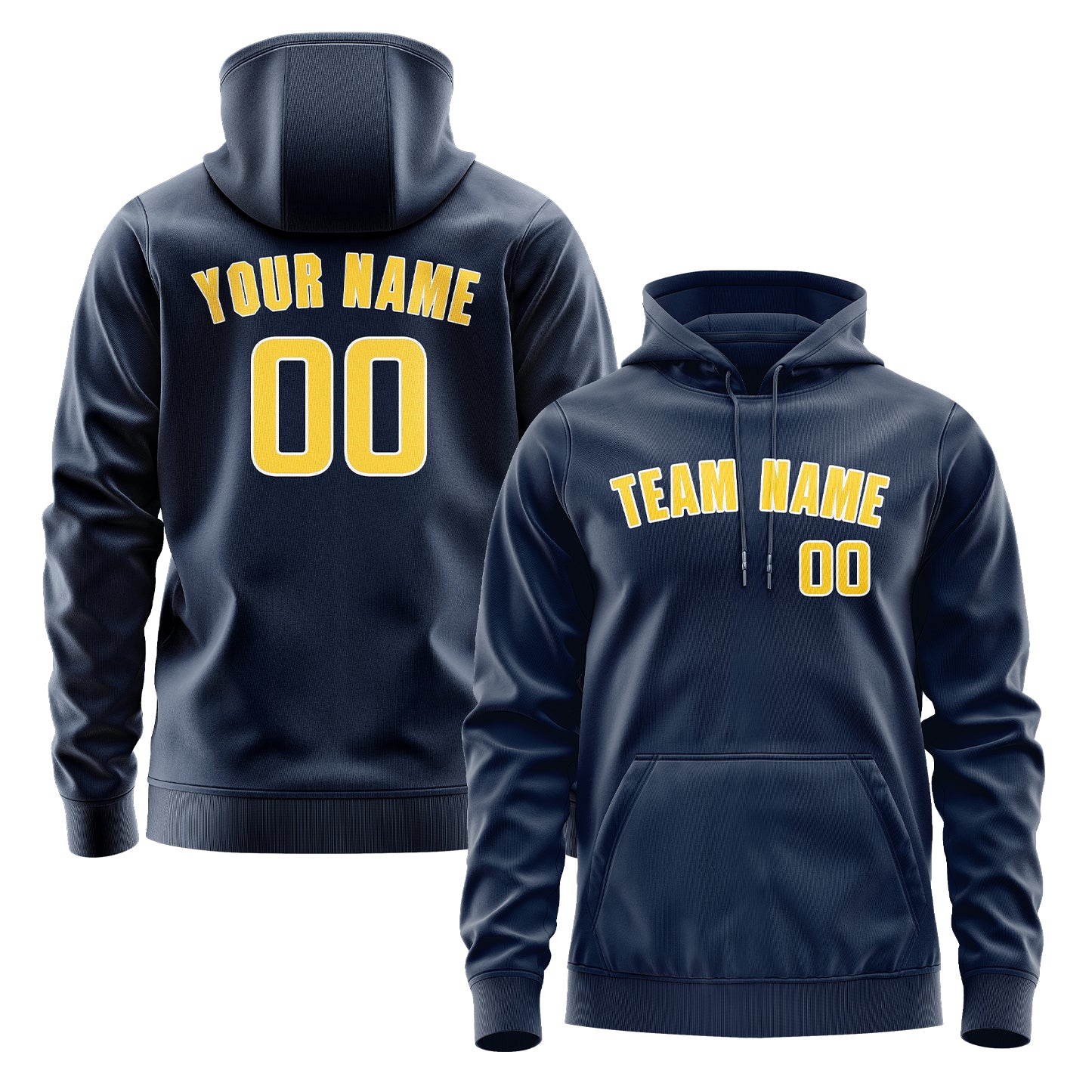 Krejčí -vyrobená námořnictva Blau Gold Hoodie