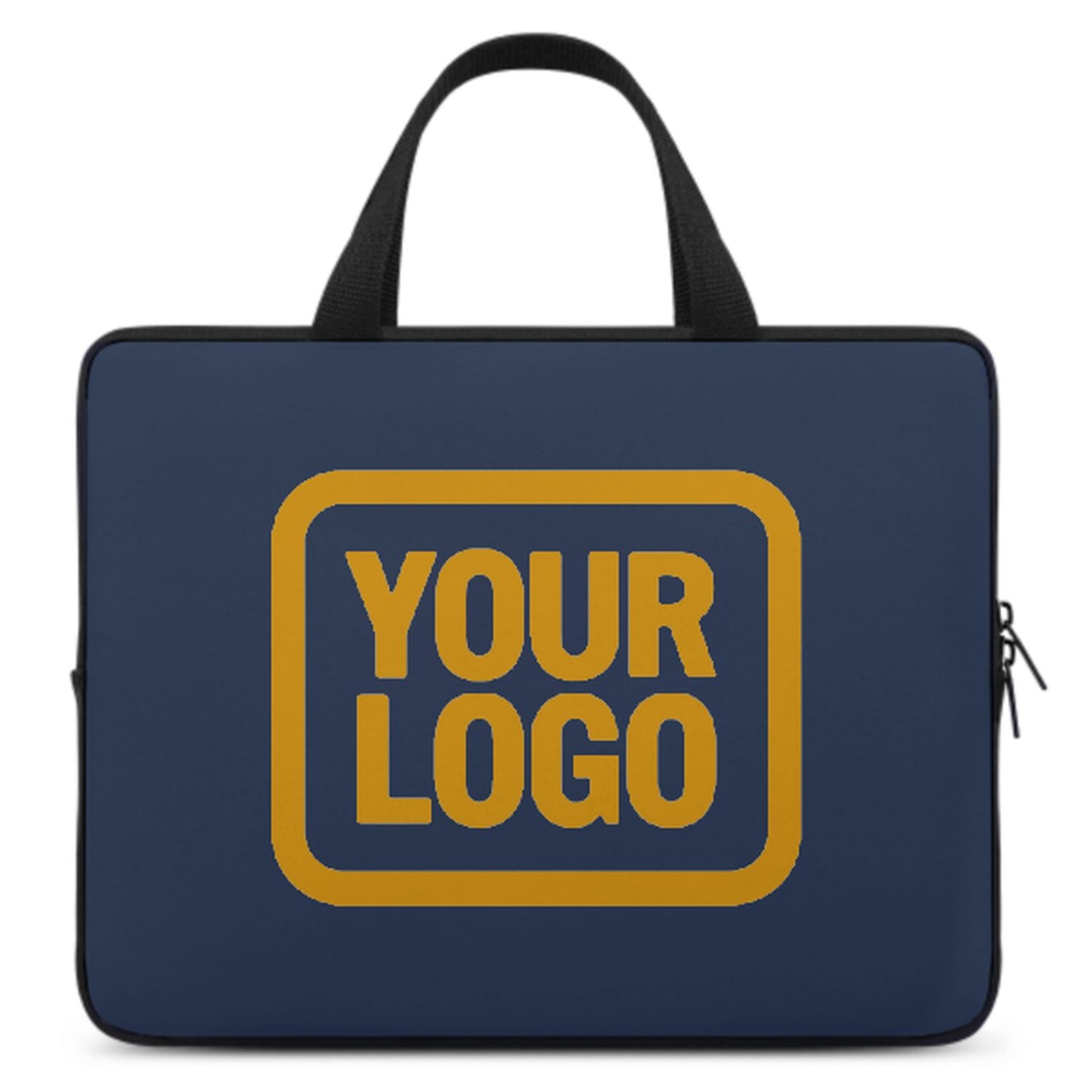 Maßgeschneidertes Marineblau Yellow Laptop Tasche