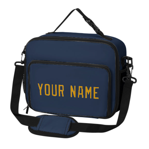 Maßgeschneidertes Marineblau Yellow Lunch-Tasche