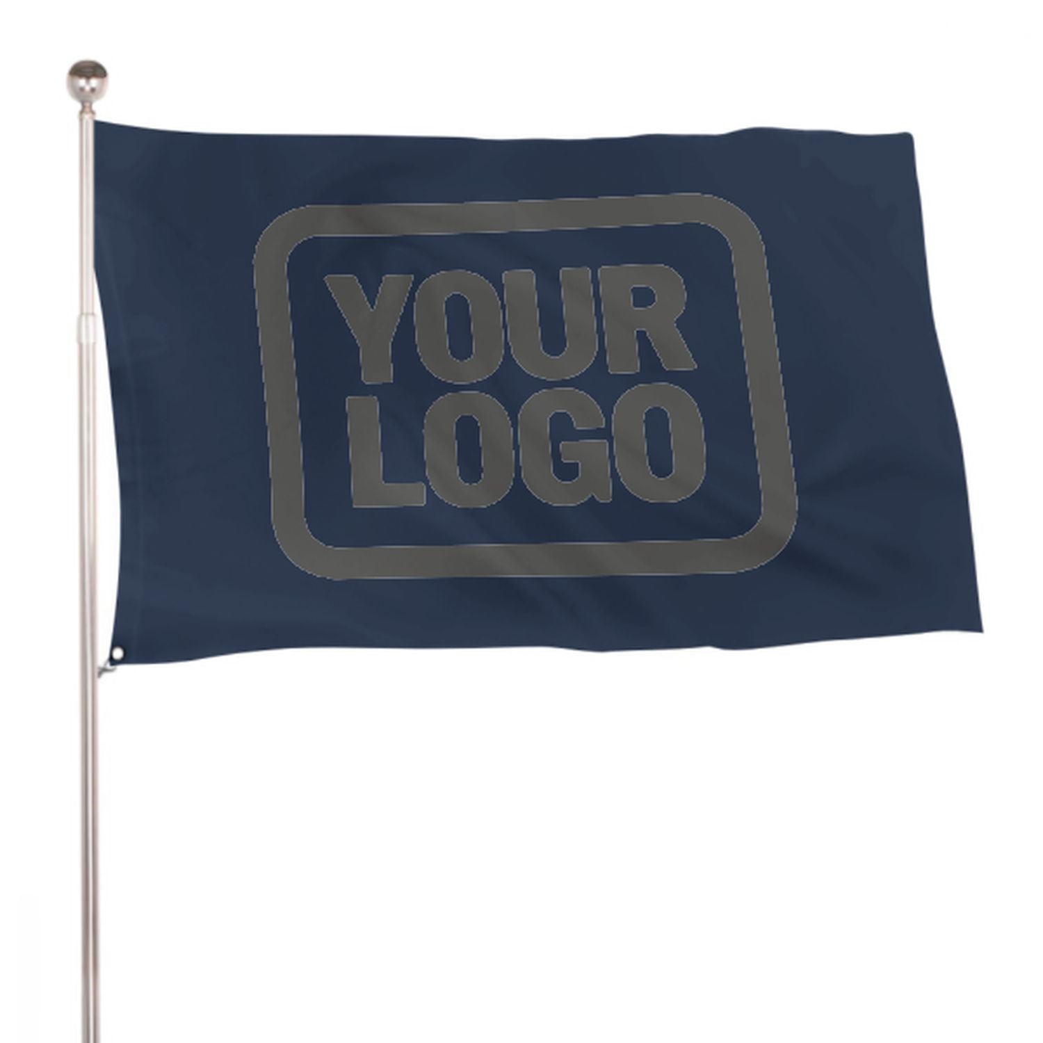 Maßgeschneidertes Marineblau Dunkelgrau Flagge
