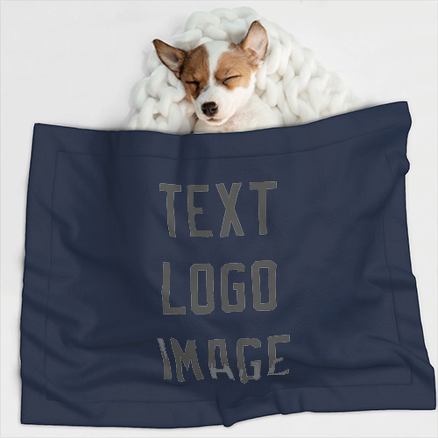 Coperta personalizzata per animali domestici blu navy grigio scuro