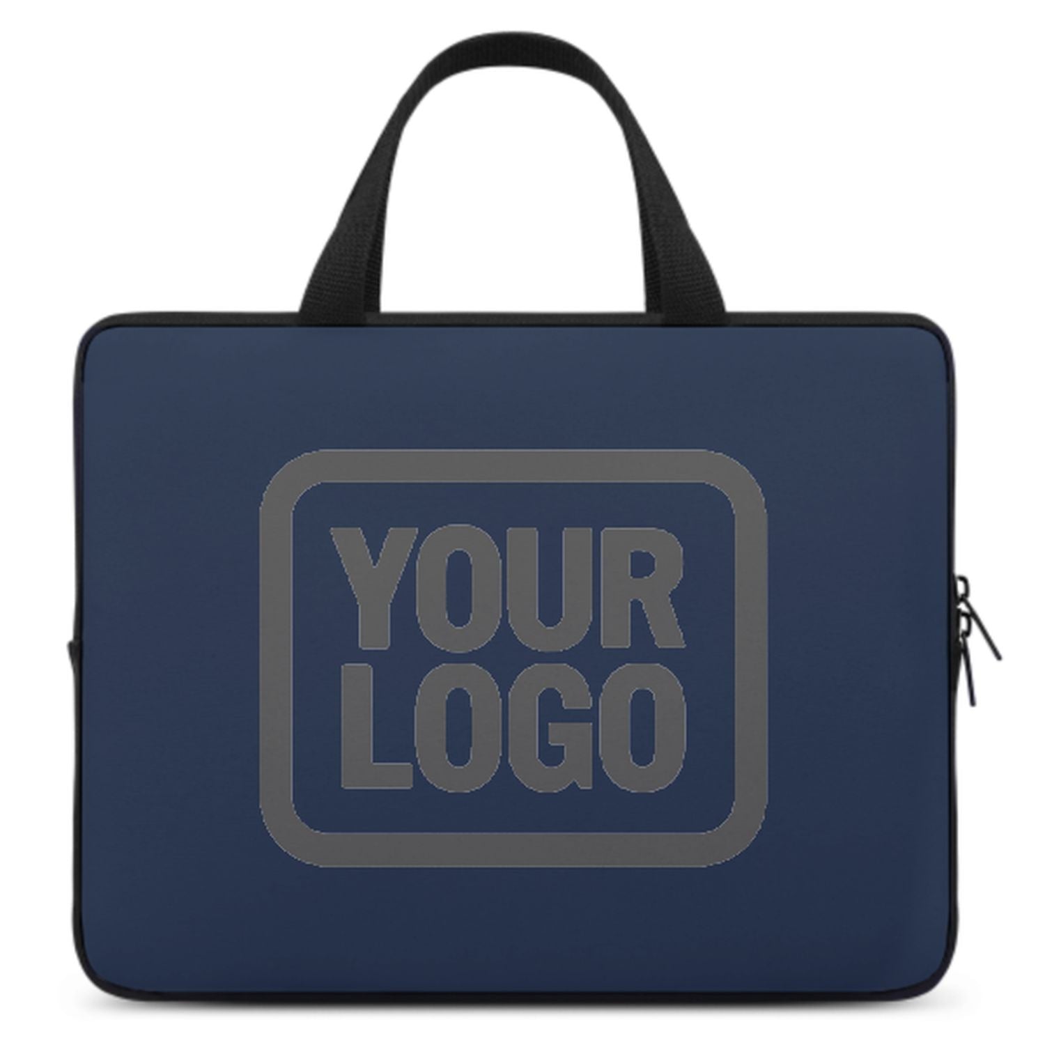 Maßgeschneidertes Marineblau Dark Grey Laptop Tasche