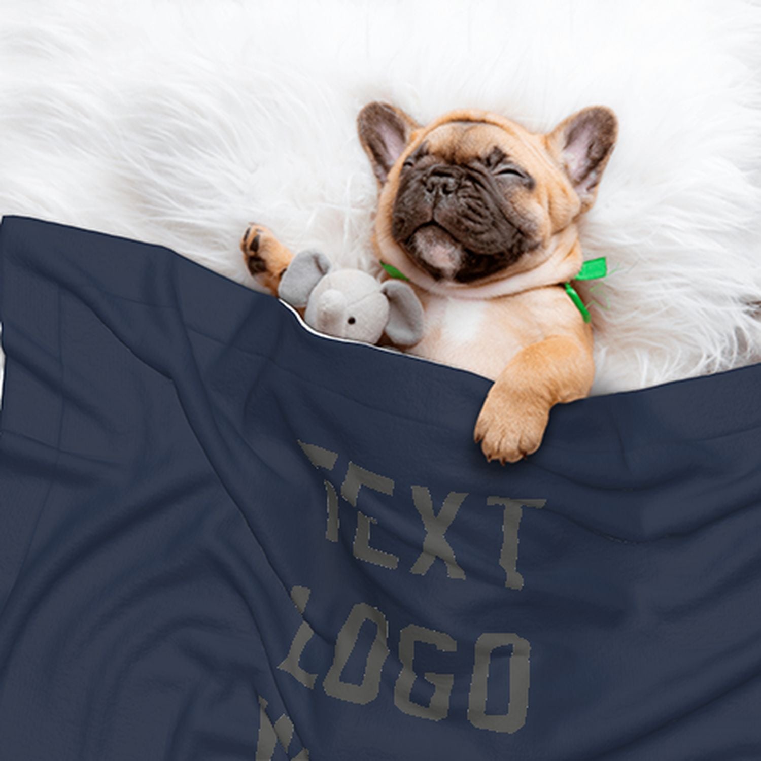 Coperta personalizzata per animali domestici blu navy grigio scuro