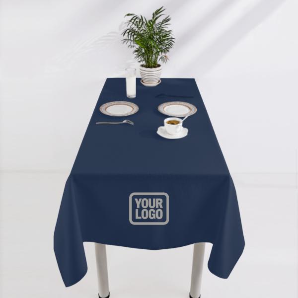 Tovaglia quadrata su misura blu navy grigio scuro