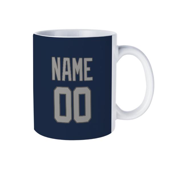Tazza personalizzata blu navy grigia