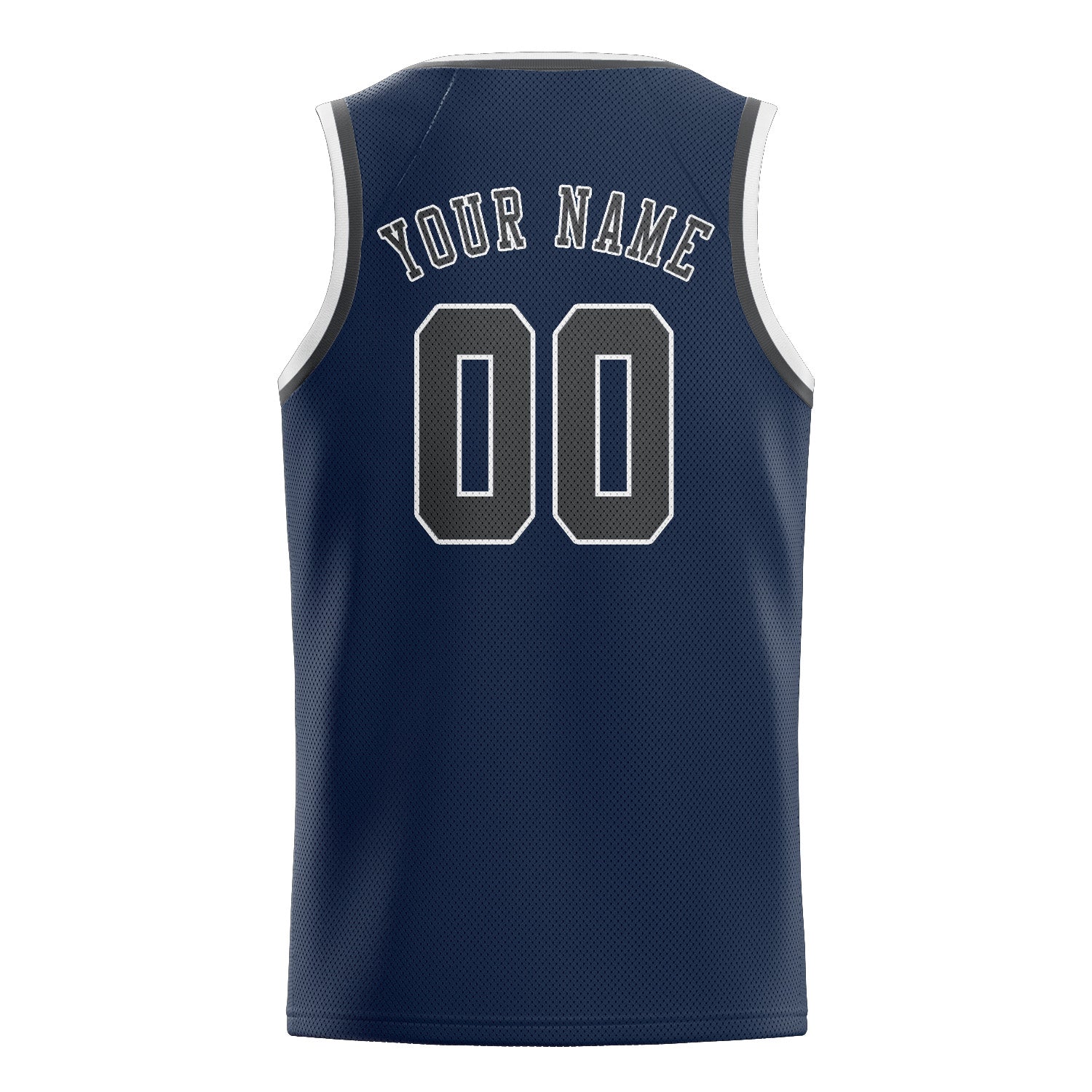 Benutzerdefiniertes Professionelles Marineblau Dunkelgrau Basketballtrikot