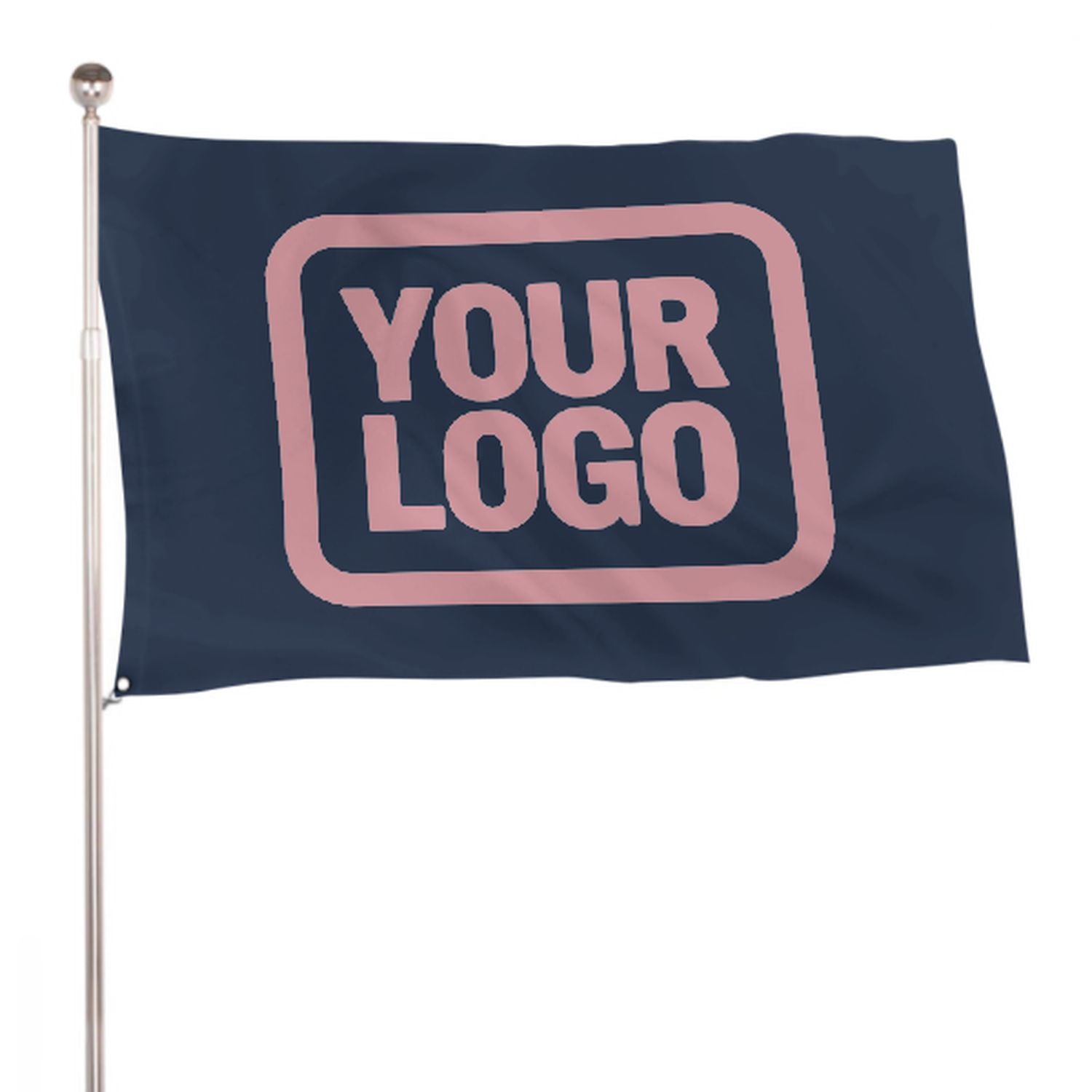 Maßgeschneidertes Marineblau Rosa Flagge