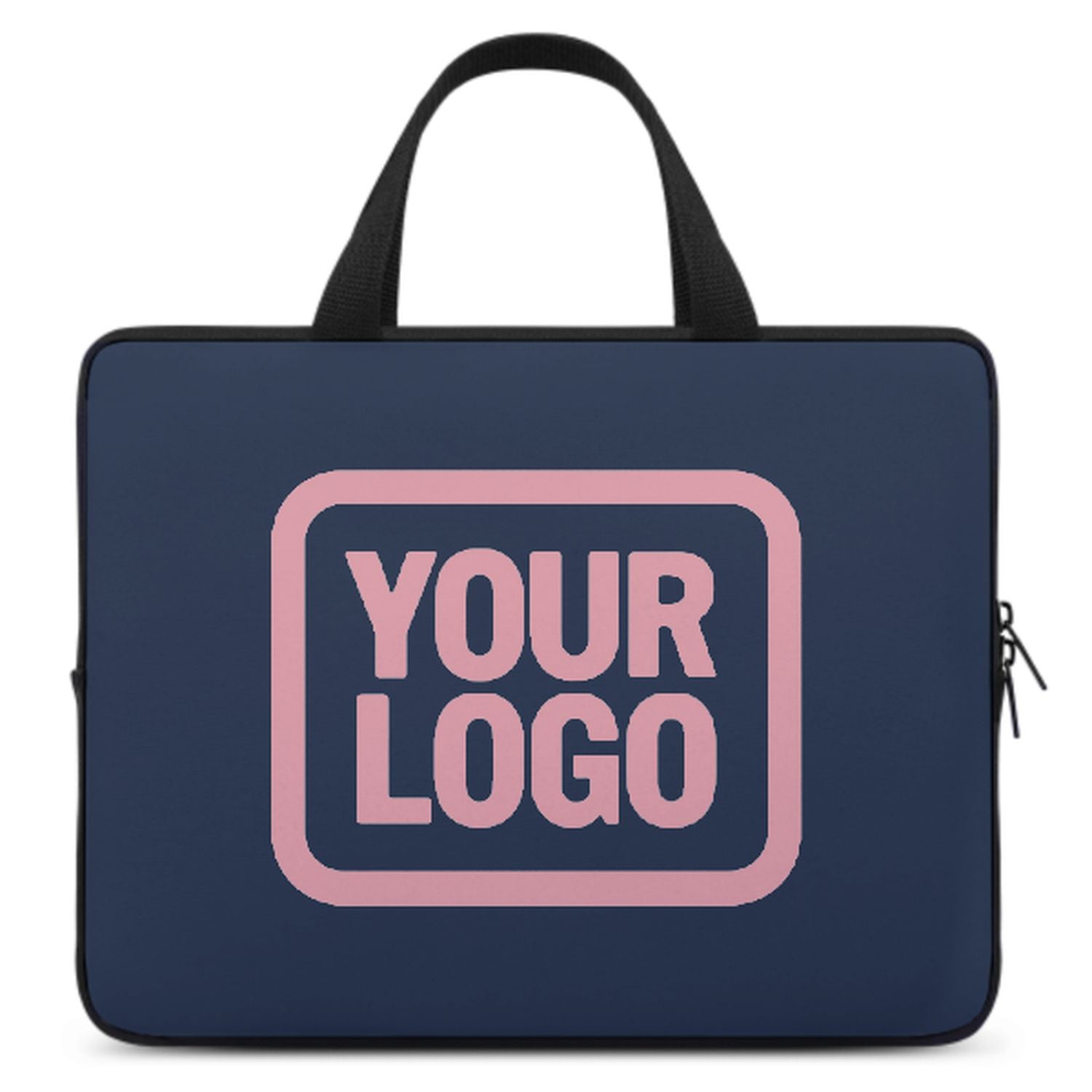 Maßgeschneidertes Marineblau Light Pink Laptop Tasche