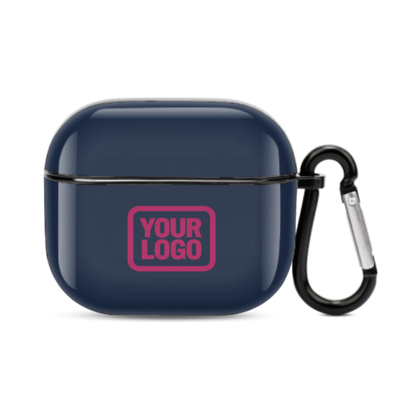Maßgeschneidertes Marineblau Rosarot AirPods-Hülle (3. Generation)