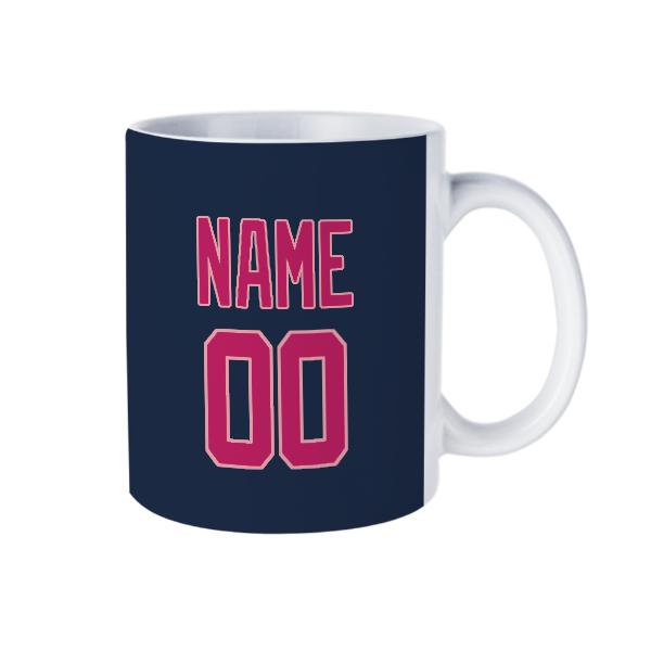 Tazza personalizzata blu navy e rosa