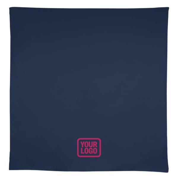 Tovaglia quadrata blu navy rosa personalizzata