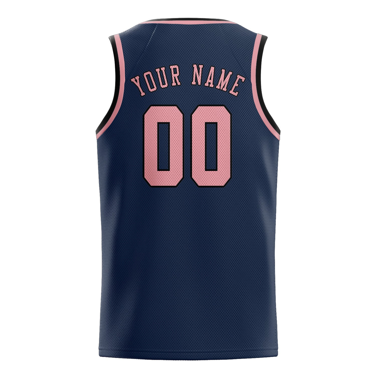 Benutzerdefiniertes Professionelles Marineblau Rosa Basketballtrikot