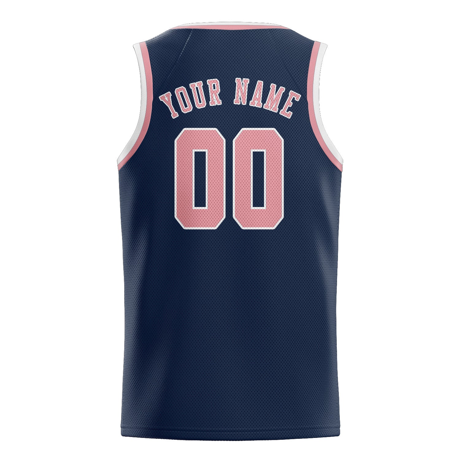 Benutzerdefiniertes Professionelles Marineblau Rosa Basketballtrikot