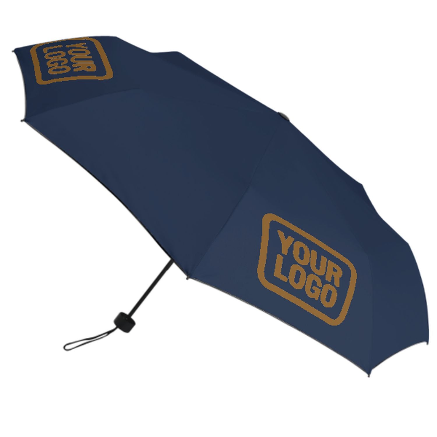Maßgeschneidertes Marineblau Khaki Automatik-Regenschirm