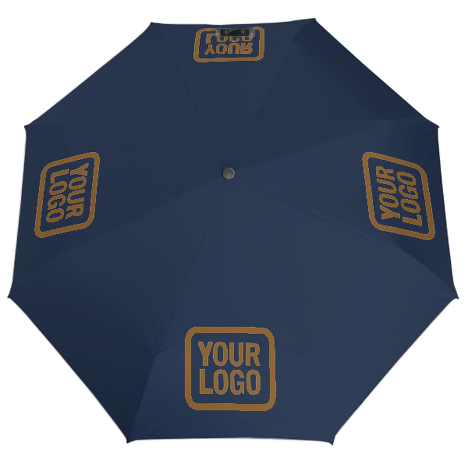 Maßgeschneidertes Marineblau Khaki Automatik-Regenschirm