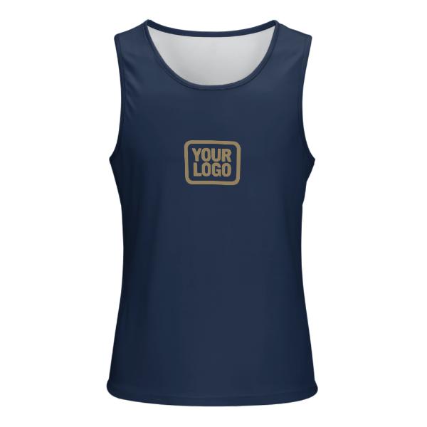 Maßgeschneidertes Marineblau Hellkhaki Herren Tanktop