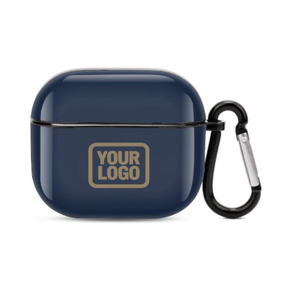 Maßgeschneidertes Marineblau Hellkhaki AirPods-Hülle (3. Generation)