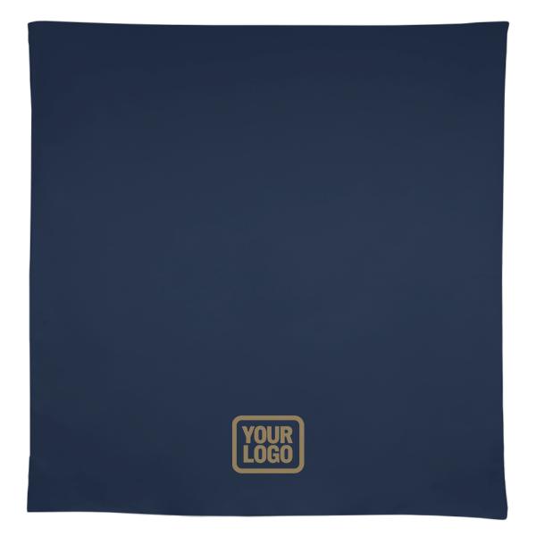Tovaglia quadrata su misura blu navy e cachi