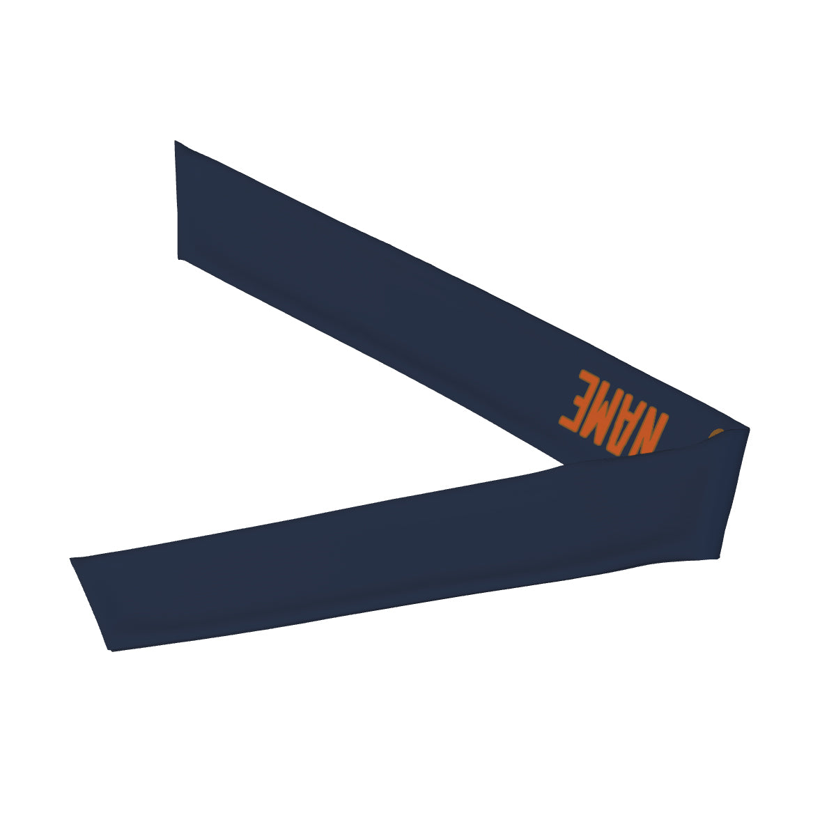 Maßgeschneidertes Marineblau Orange Stirnband