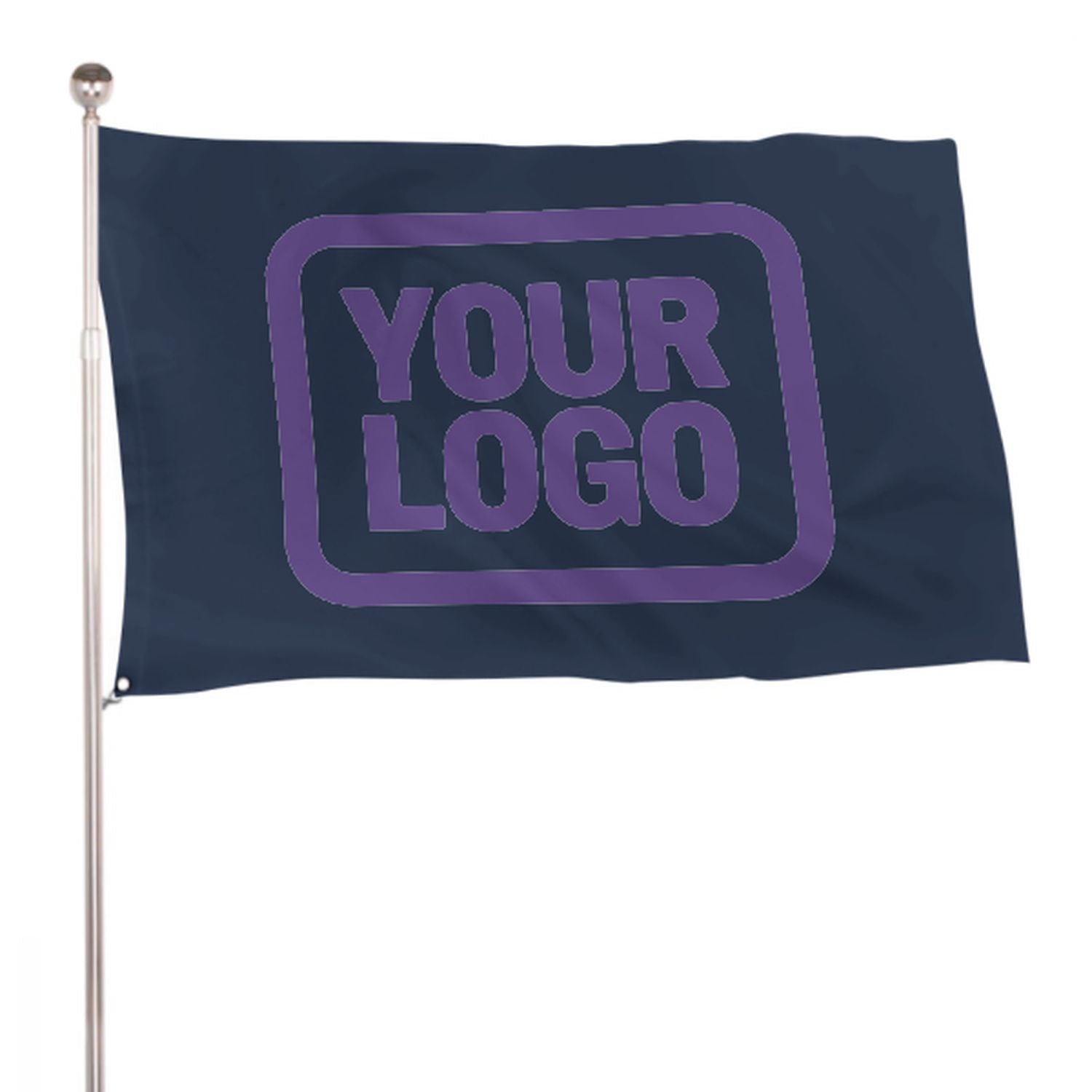 Maßgeschneidertes Marineblau Lavendel Flagge