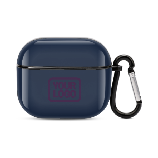 Maßgeschneidertes Marineblau Lila AirPods-Hülle (3. Generation)