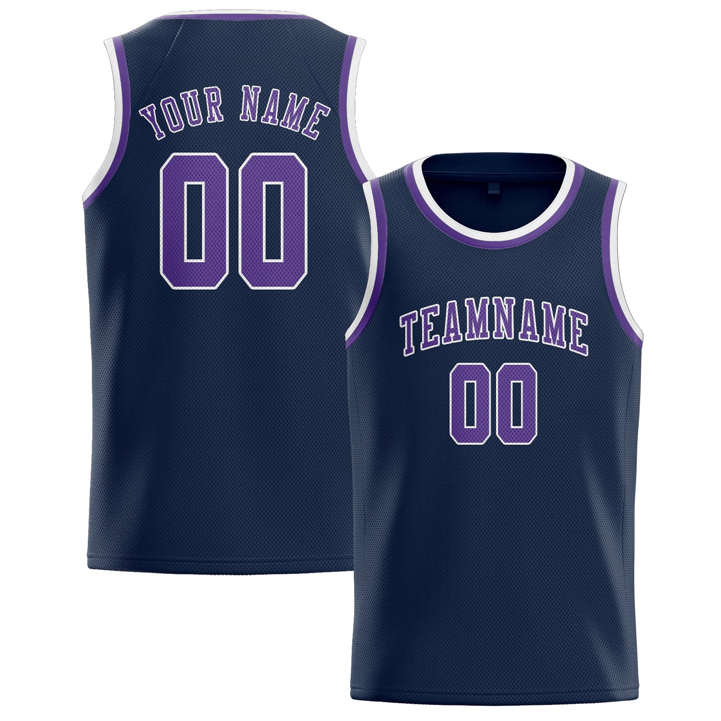 Benutzerdefiniertes Professionelles Marineblau Lavendel Basketballtrikot