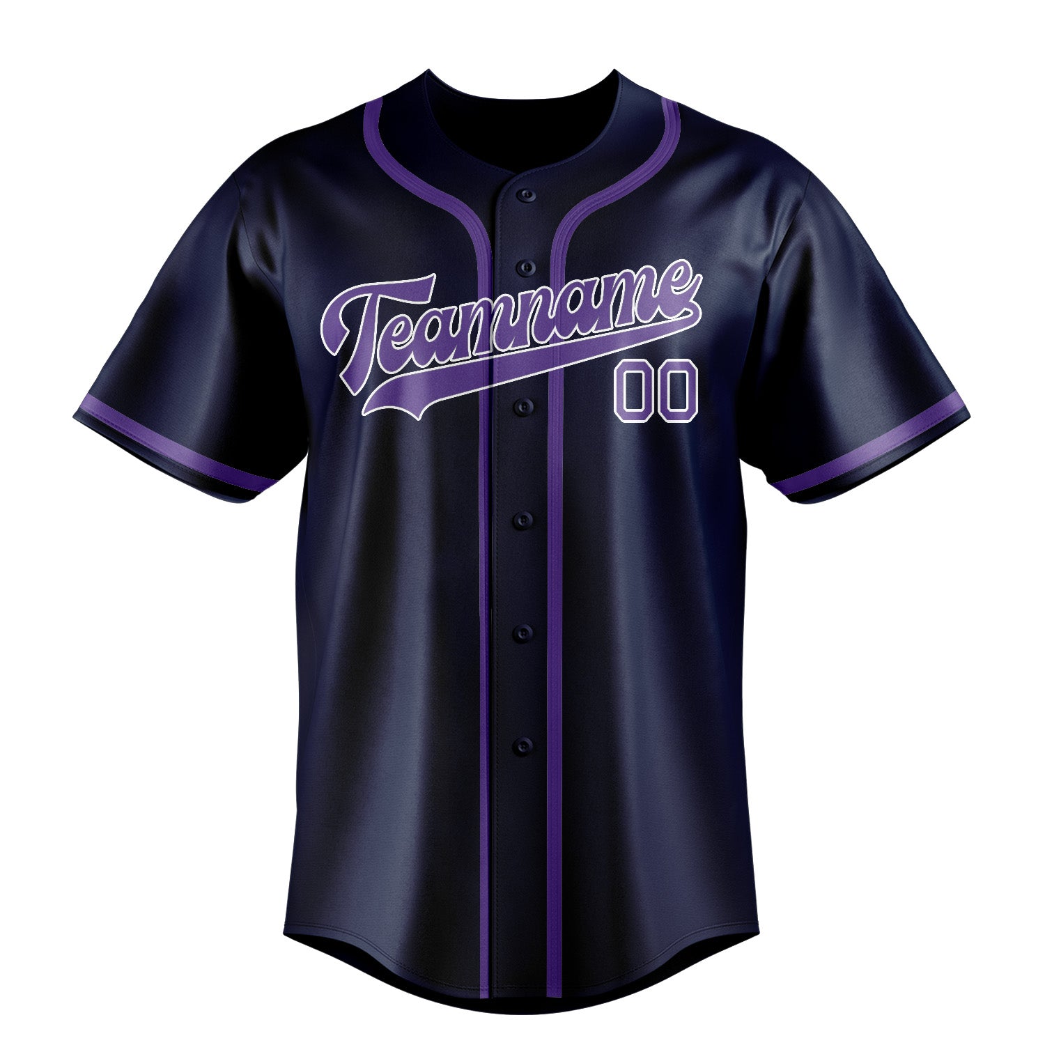 Benutzerdefiniertes Professionelles Marineblau Lavendel Baseballtrikot