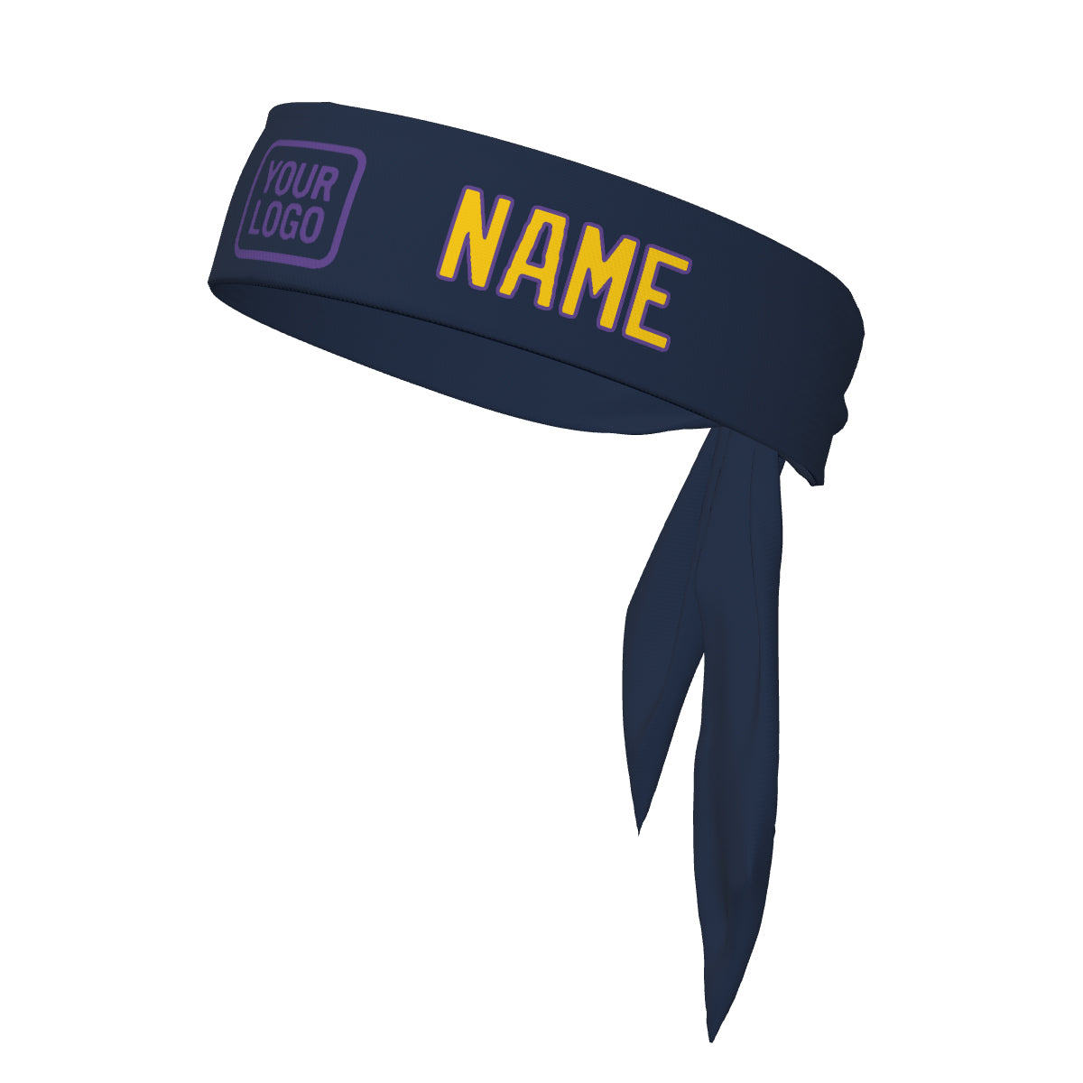 Maßgeschneidertes Marineblau Gold Stirnband