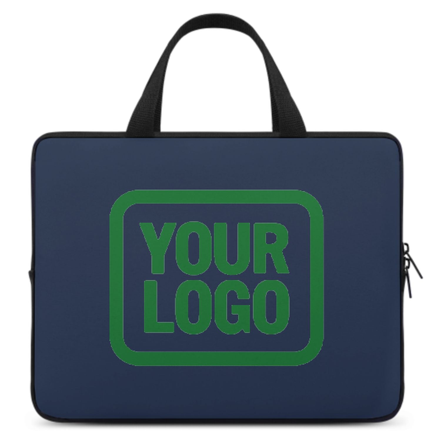 Maßgeschneidertes Marineblau Emerald Green Laptop Tasche