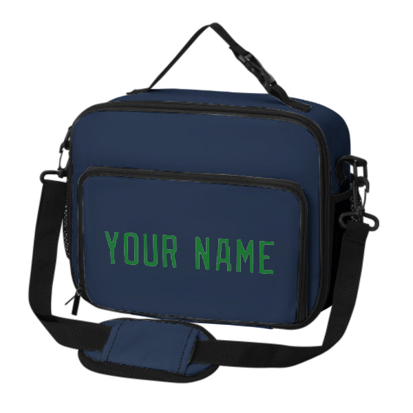 Maßgeschneidertes Marineblau Emerald Green Lunch-Tasche