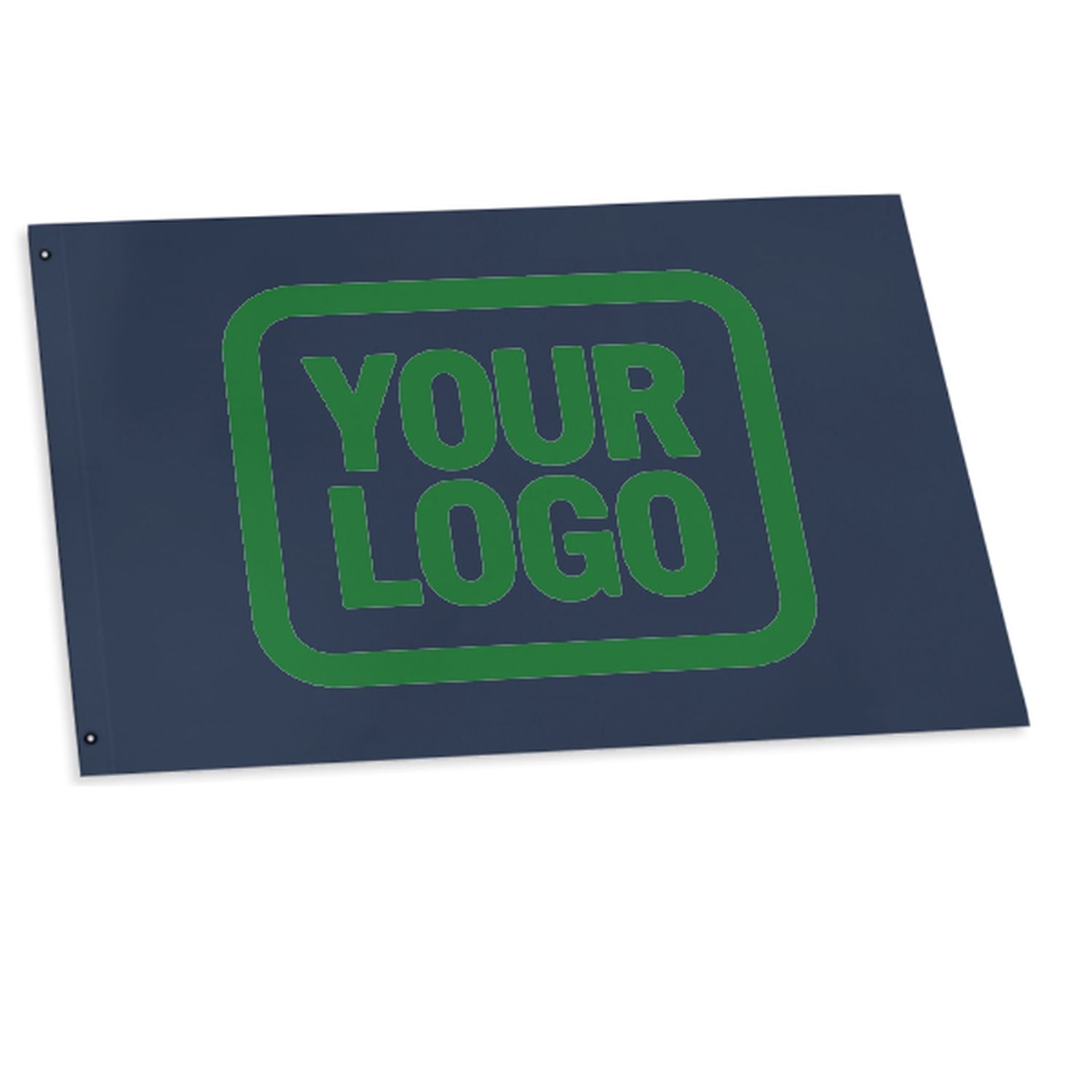 Bandiera personalizzata blu navy e verde smeraldo