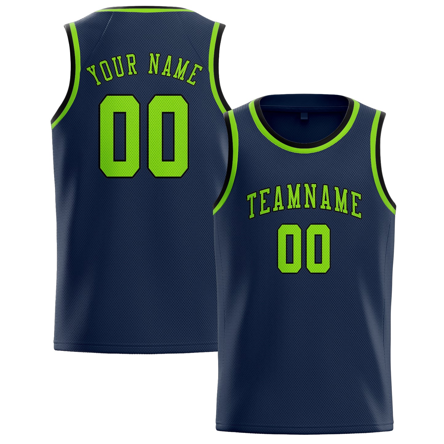 Benutzerdefiniertes Professionelles Marineblau Smaragdgrün Basketballtrikot