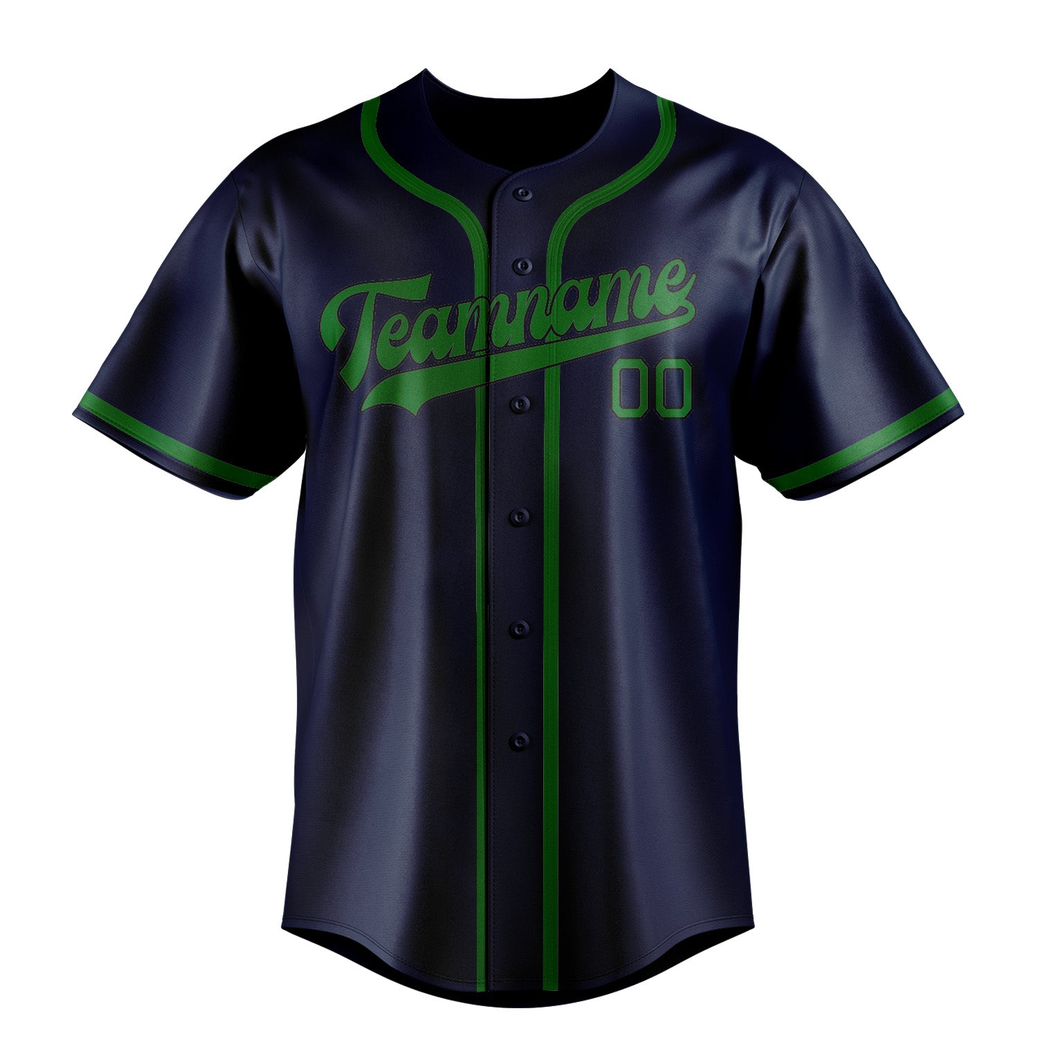 Benutzerdefiniertes Professionelles Marineblau Smaragdgrün Baseballtrikot