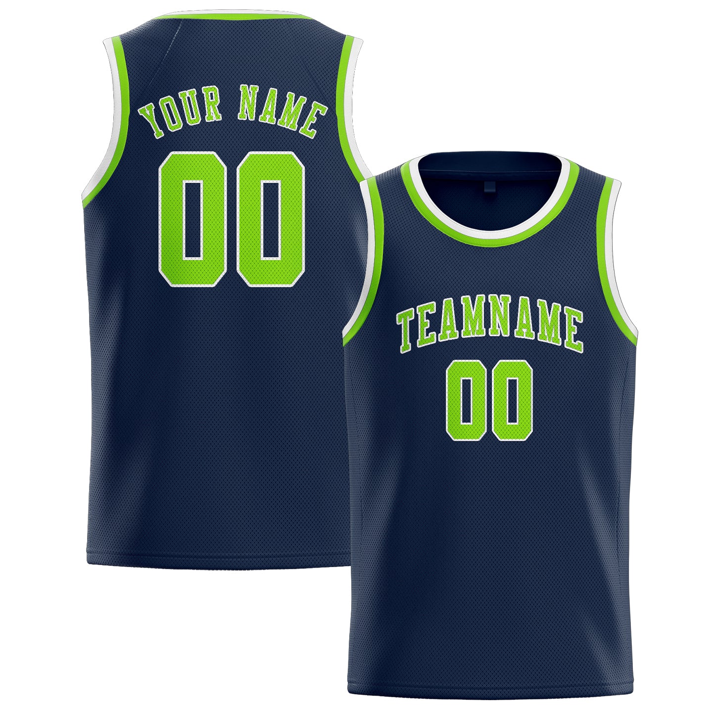 Benutzerdefiniertes Professionelles Marineblau Smaragdgrün Basketballtrikot