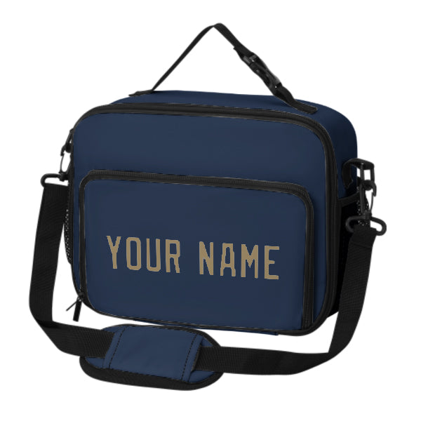 Maßgeschneidertes Marineblau Light Khaki Lunch-Tasche