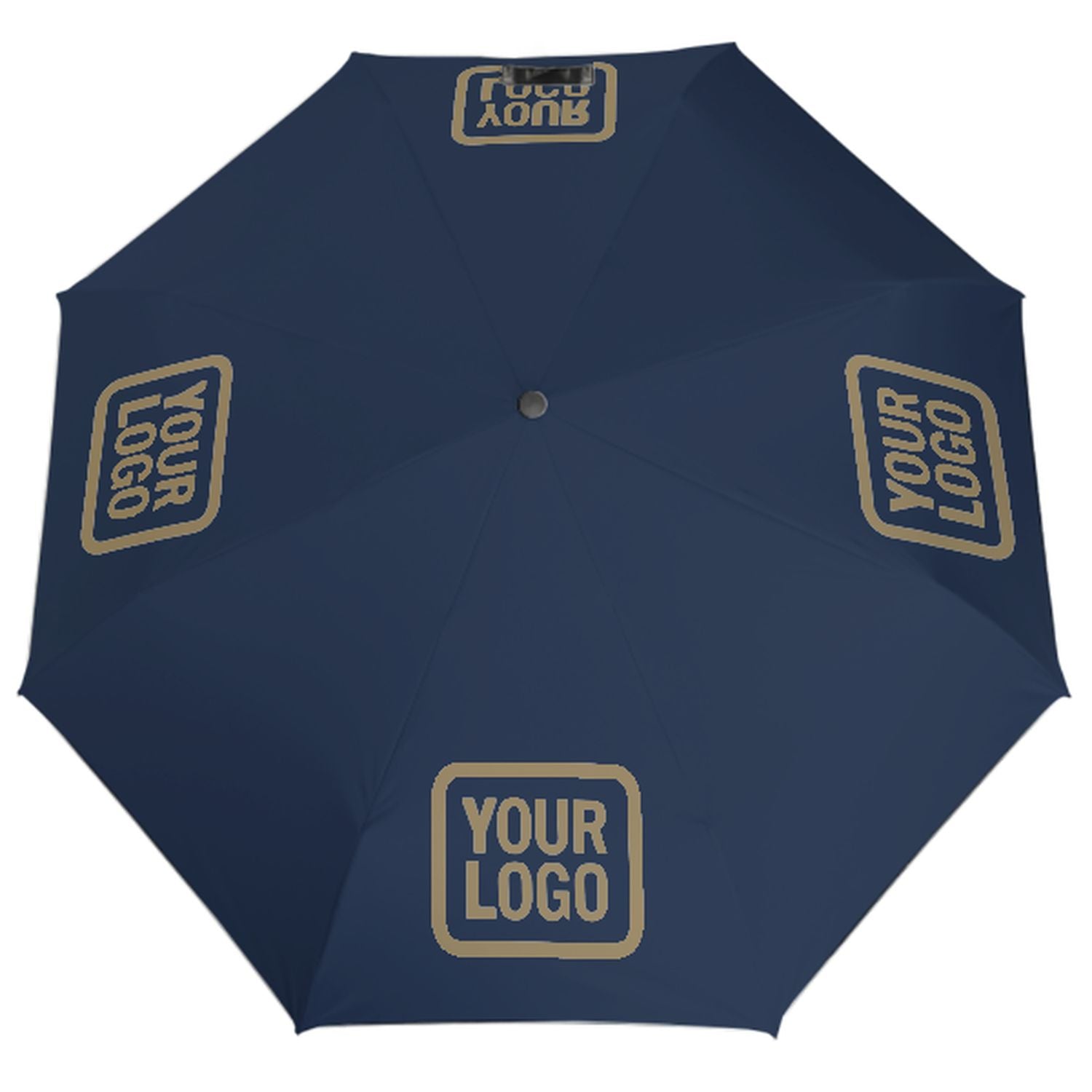 Maßgeschneidertes Marineblau Hellkhaki Automatik-Regenschirm