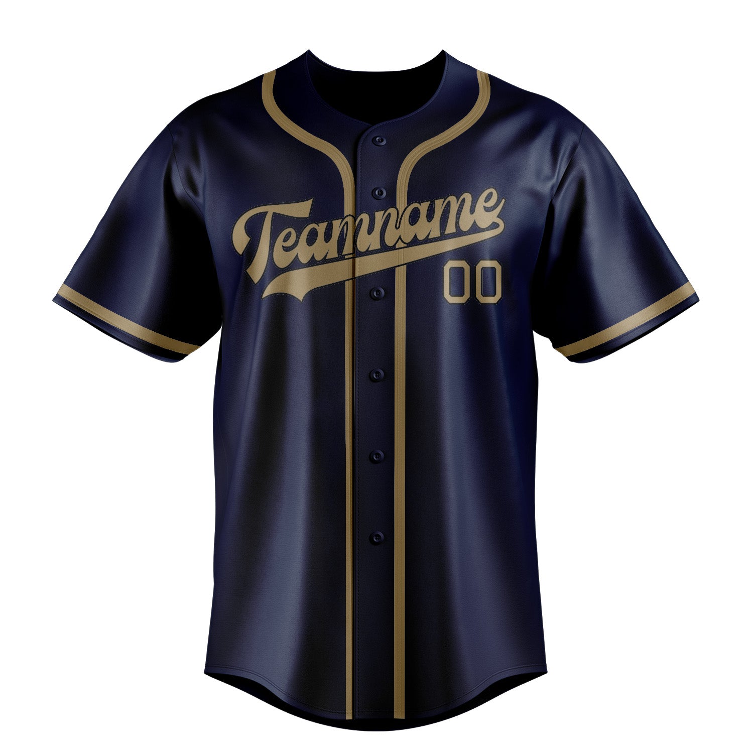Benutzerdefiniertes Professionelles Marineblau Hellkhaki Baseballtrikot