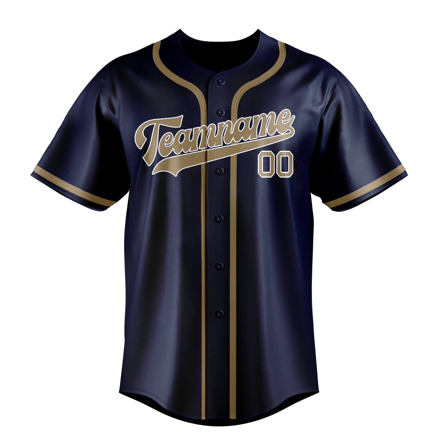 Benutzerdefiniertes Professionelles Marineblau Hellkhaki Baseballtrikot