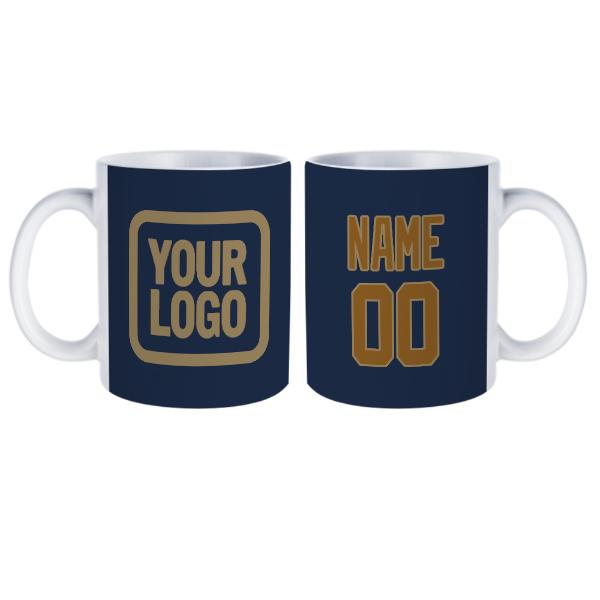 Tazza personalizzata blu navy e cachi