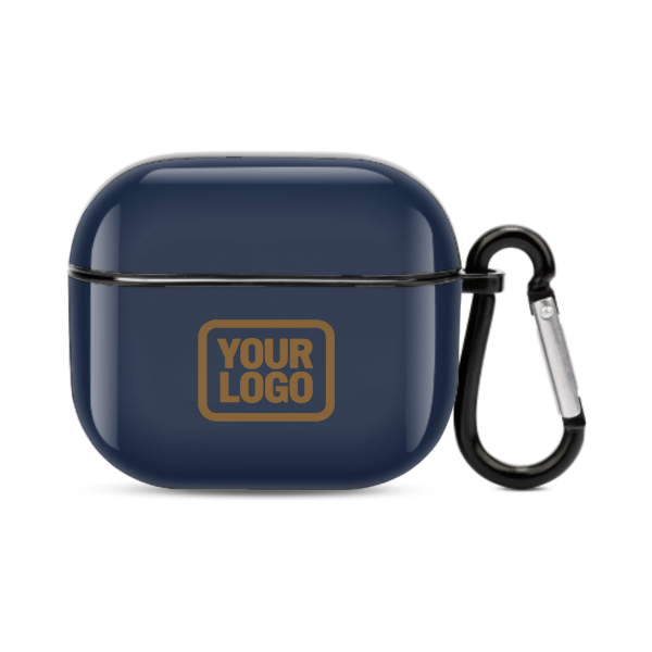 Maßgeschneidertes Marineblau Khaki AirPods-Hülle (3. Generation)