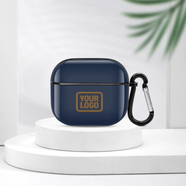 Maßgeschneidertes Marineblau Khaki AirPods-Hülle (3. Generation)