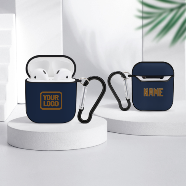 Maßgeschneidertes Marineblau Khaki AirPods-Hülle