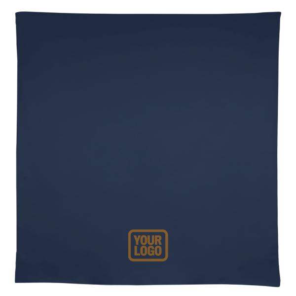 Tovaglia quadrata su misura blu navy e cachi chiaro