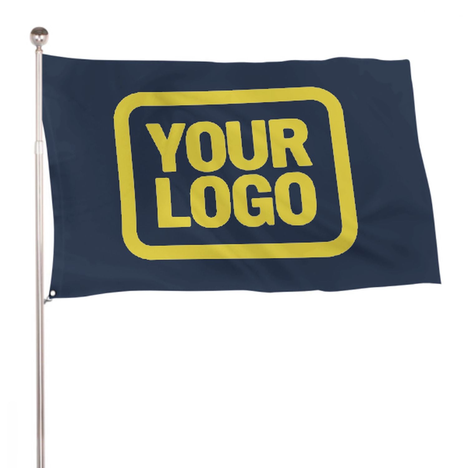 Bandiera personalizzata blu navy giallo pallido