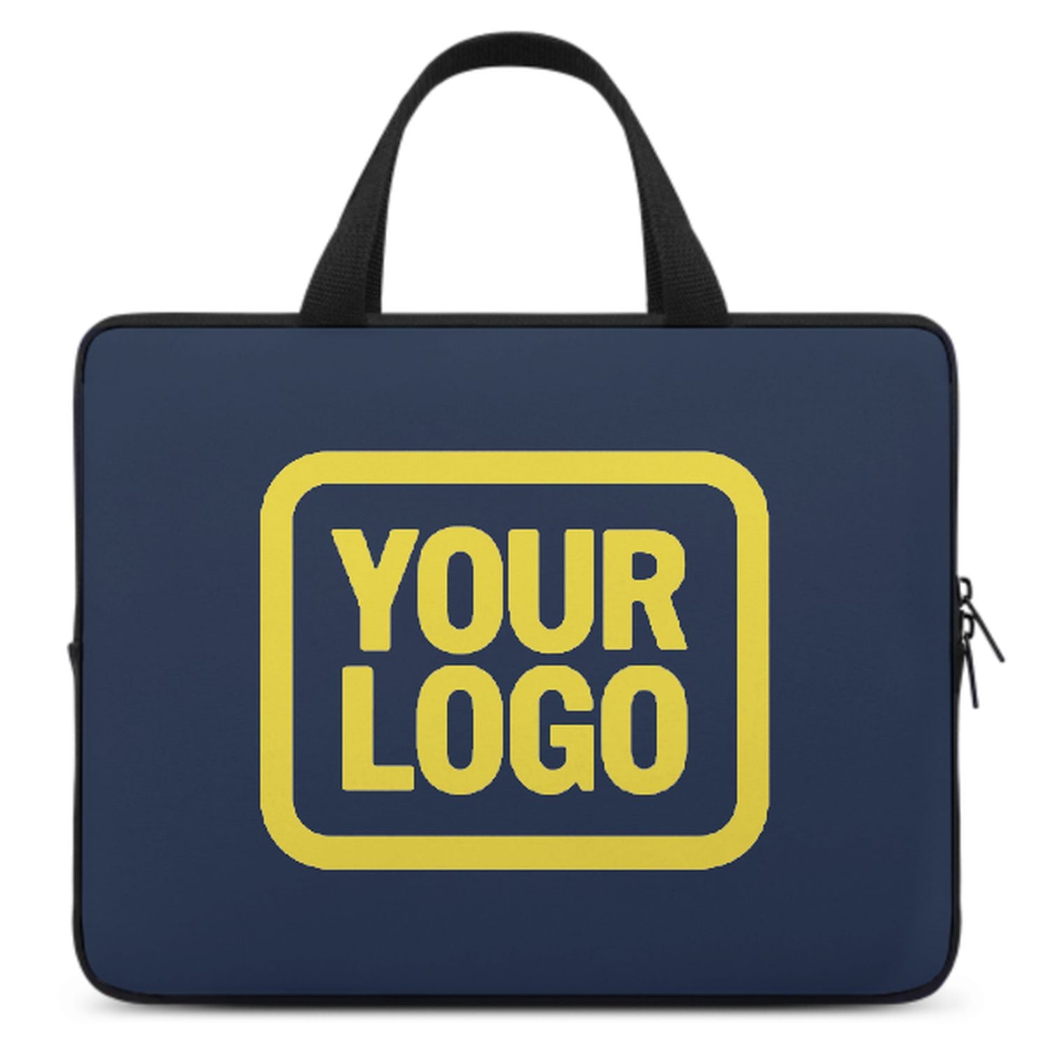 Maßgeschneidertes Marineblau Light Yellow Laptop Tasche