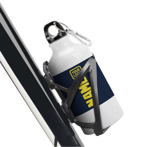 Maßgeschneidertes Marineblau Blassgelb Sportflasche