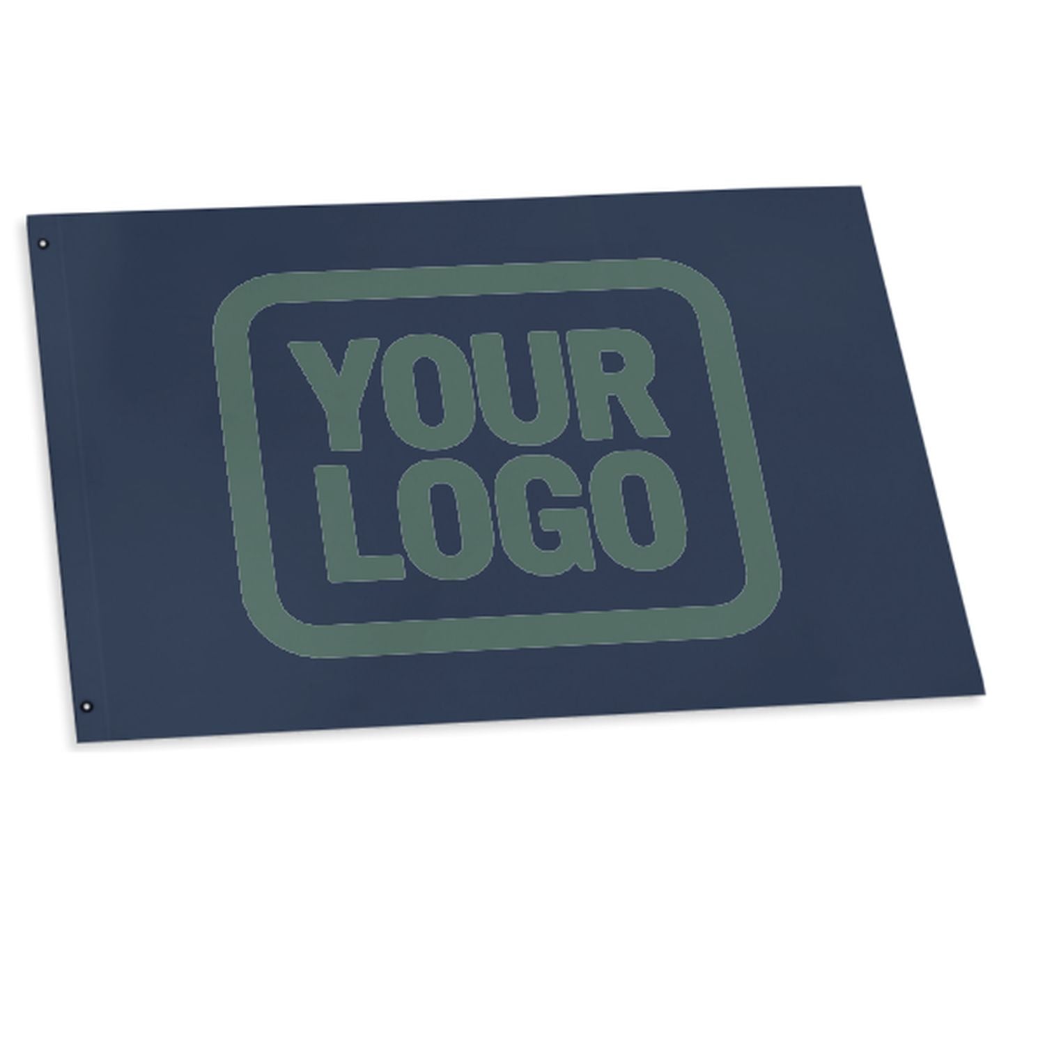 Bandiera personalizzata blu navy e verde acqua